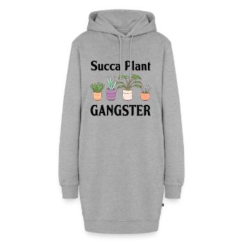 Succa Plant Gangster High Life Hobby Fun - Sweat-shirt à capuche long Femme - gris chiné - Devant