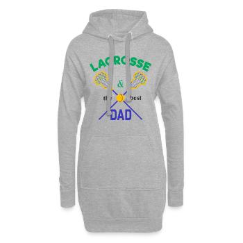 Lacrosse Le meilleur Papa Sport Lacrosse Ball - Sweat-shirt à capuche long Femme - gris chiné - Devant