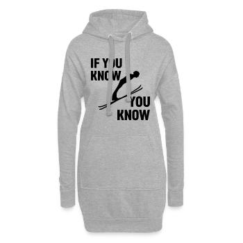 If you know you can ski Champ - Hoodie Dress - heather grey - Front