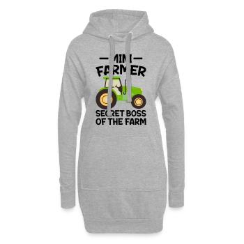 Farmer Secret Boss of Farm CEO Table - Sweat-shirt à capuche long Femme - gris chiné - Devant