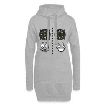Vario feelings - Hoodie-Kleid - Grau meliert - Vorne