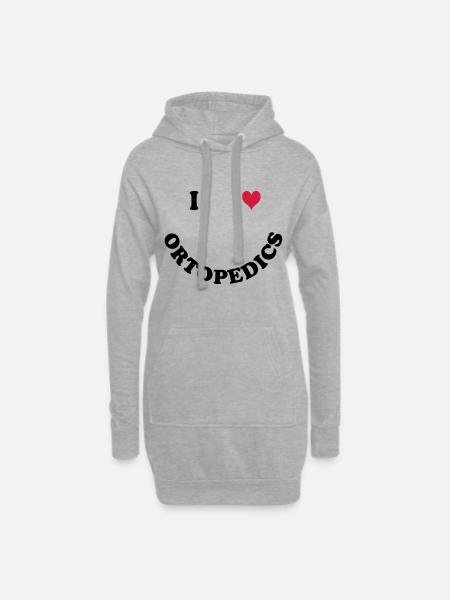 Orthopädie - Hoodie-Kleid - Grau meliert