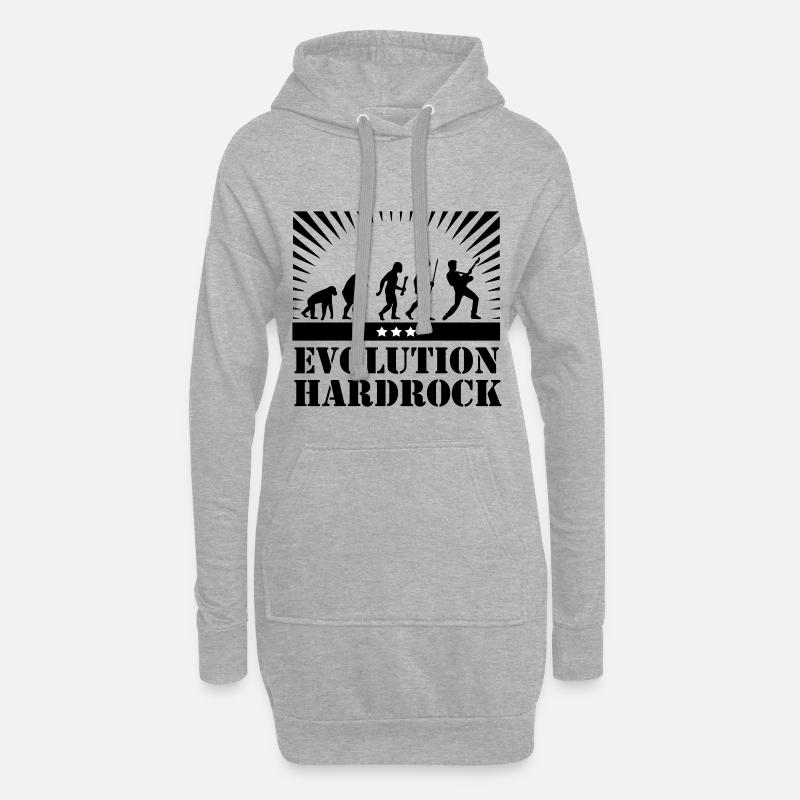 Evolution Hard Rock - Hoodie Dress - heather grey