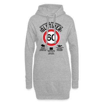 SCHONEND BEHANDELN 60. GEBURTSTAG OLDTIMER 1963 - Hoodie-Kleid - Grau meliert - Vorne