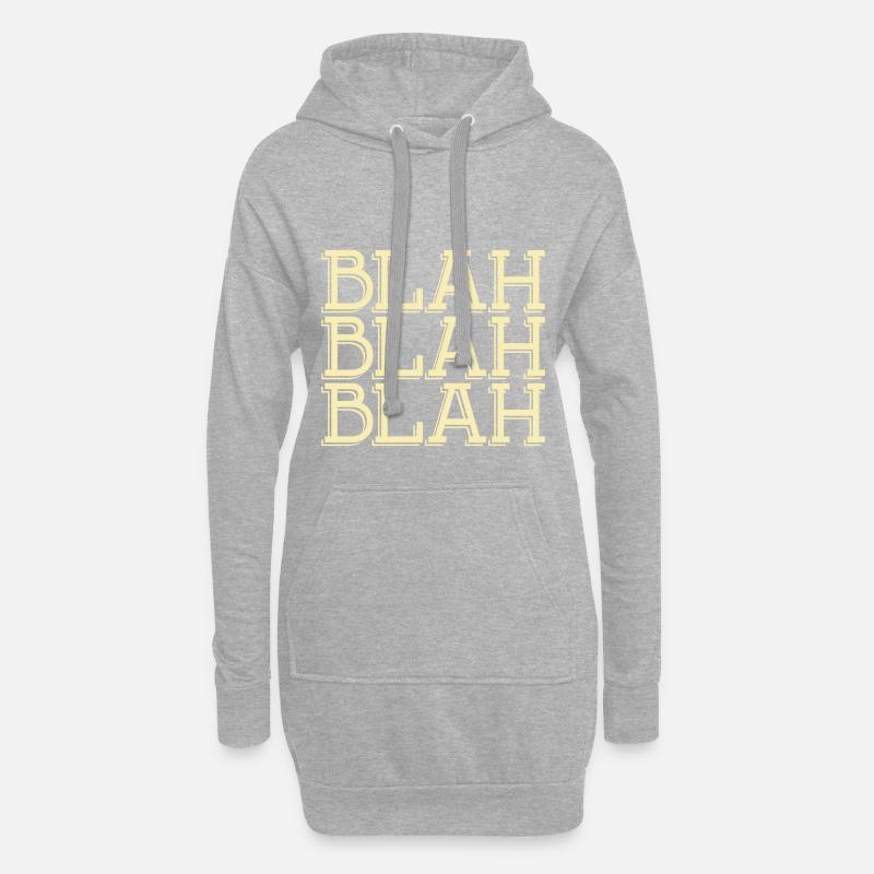 Bla, bla, bla - Hoodie-Kleid - Grau meliert