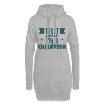 Chauffeur de voiture | Chauffeur Cadeau - Sweat-shirt à capuche long Femme - gris chiné - Devant