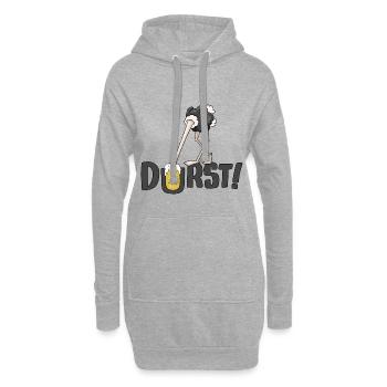 Durst Bier Trinken Alkohol Liebhaber - Hoodie-Kleid - Grau meliert - Vorne