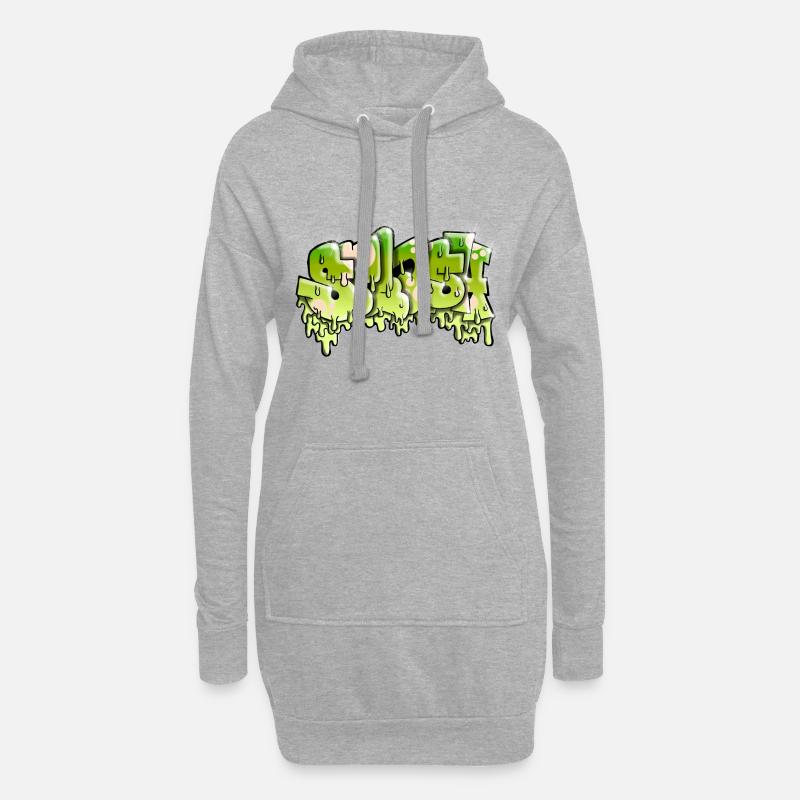 Splash Graffiti - Hoodie-Kleid - Grau meliert