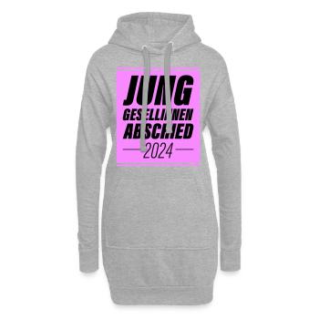 Junggesellinnenabschied 2024 Jga - Hoodie-Kleid - Grau meliert - Vorne