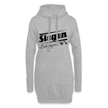 Siegen - Lieblingsort mit Stadtnamen - Hoodie-Kleid - Grau meliert - Vorne