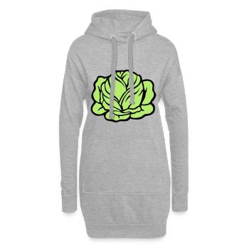 Kohlkohlgemüse 403 - Hoodie-Kleid - Grau meliert - Vorne
