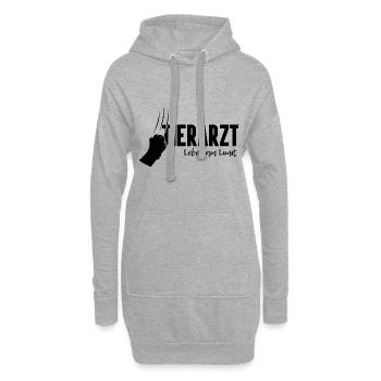 Tierarzt Haustier Tierpfleger Leben Limit - Hoodie-Kleid - Grau meliert - Vorne