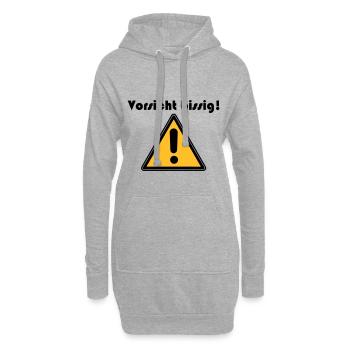 Vorsicht bissig - Hoodie-Kleid - Grau meliert - Vorne