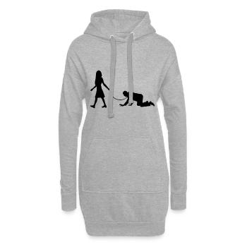 Team Braut Junggesellenabschied Bridal Shower - Hoodie-Kleid - Grau meliert - Vorne