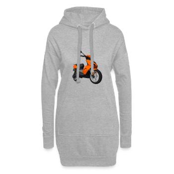 Scooter mobylette moto - conduire cool - Sweat-shirt à capuche long Femme - gris chiné - Devant