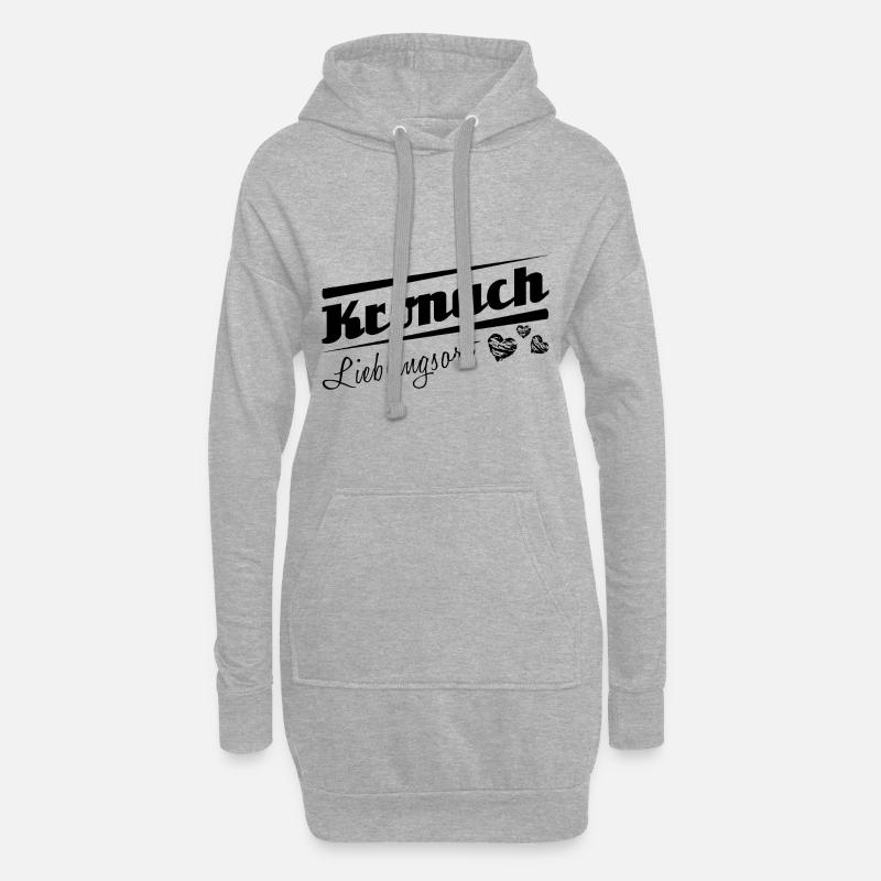 Kronach - Lieblingsort mit Stadtnamen - Hoodie-Kleid - Grau meliert
