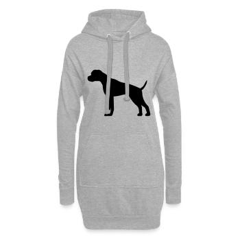 Boxer - Sweat-shirt à capuche long Femme - gris chiné - Devant