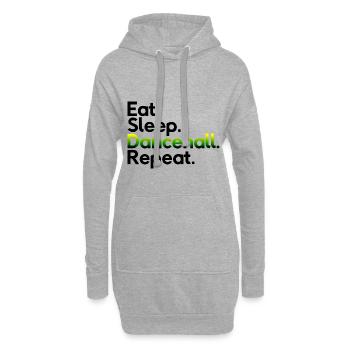 Mangez Sommeil Dancehall Repeat - Sweat-shirt à capuche long Femme - gris chiné - Devant
