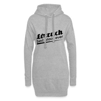 Lörrach - Stadt best place ever - Hoodie-Kleid - Grau meliert - Vorne
