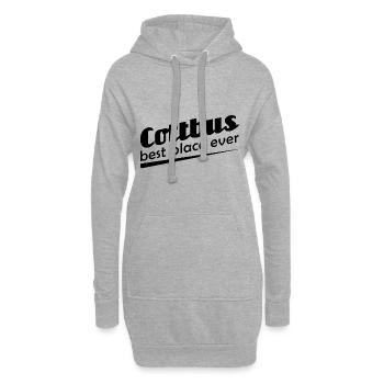 Cottbus - Stadt best place ever - Hoodie-Kleid - Grau meliert - Vorne