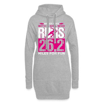 Cadeau de sport coureur entraîneur amateur de sport - Sweat-shirt à capuche long Femme - gris chiné - Devant
