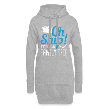 Boat Ship It's A Family Trip Cruiser Gift - Hoodie-Kleid - Grau meliert - Vorne