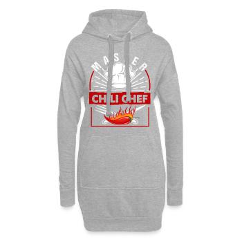 Cadeau de cuisine Master Chili Chef - Sweat-shirt à capuche long Femme - gris chiné - Devant