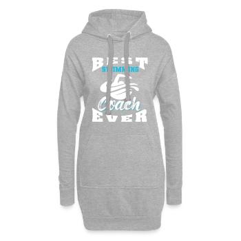 Nager natation amateur de sport - Sweat-shirt à capuche long Femme - gris chiné - Devant