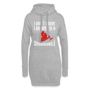 I Don't Snore I Dream I'm A Snowmobile Fan Gift - Hoodie-Kleid - Grau meliert - Vorne