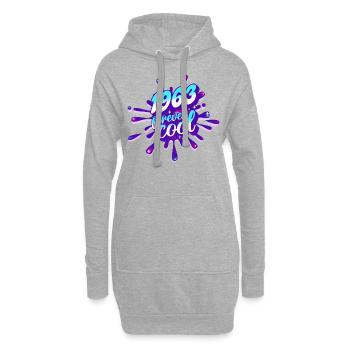 Cooles Jahr 1963 Jubiläum 60 Jahre - Hoodie-Kleid - Grau meliert - Vorne