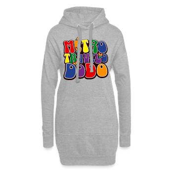 Arc-En-Ciel LGBT Métro Travelo Dodo - Sweat-shirt à capuche long Femme - gris chiné - Devant
