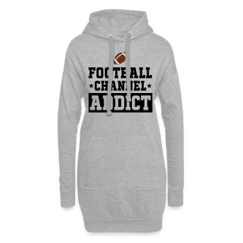Adore Regarder Football Américain - Sweat-shirt à capuche long Femme - gris chiné - Devant