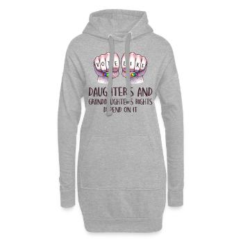 Oma Feminismus Kleines Mädchen Oma - Hoodie-Kleid - Grau meliert - Vorne
