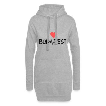 Budapest - Hoodie-Kleid - Grau meliert - Vorne