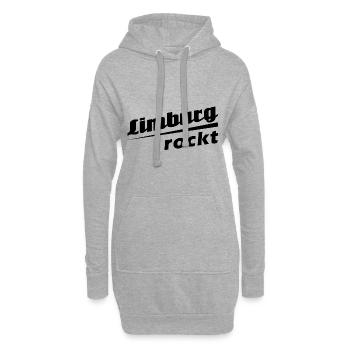 Limburg rockt - Textdesign mit Stadtnamen - Hoodie-Kleid - Grau meliert - Vorne