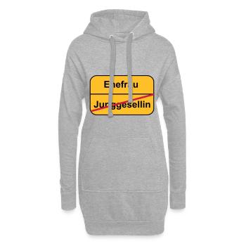 Enterrement de vie de jeune fille - Sweat-shirt à capuche long Femme - gris chiné - Devant
