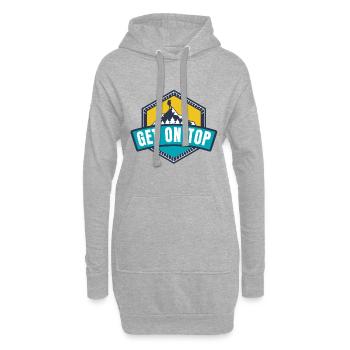 Randonnée alpinisme cadeau plein air - Sweat-shirt à capuche long Femme - gris chiné - Devant