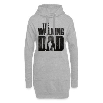 Le père et le fils de Walking Dad - Sweat-shirt à capuche long Femme - gris chiné - Devant