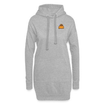 Table d’Halloween - Sweat-shirt à capuche long Femme - gris chiné - Devant