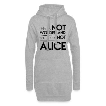 WONDERLAND, GESCHENK - Hoodie-Kleid - Grau meliert - Vorne