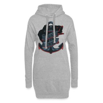 Ocean Deep Anker - Hoodie-Kleid - Grau meliert - Vorne