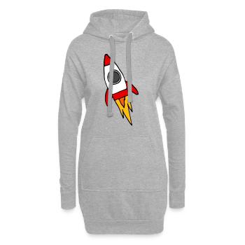 Rote Rakete - Hoodie-Kleid - Grau meliert - Vorne