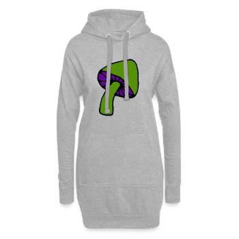 Pilz psychedelisch - Hoodie-Kleid - Grau meliert - Vorne