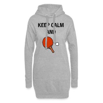 Gardez le tennis de table calme - Sweat-shirt à capuche long Femme - gris chiné - Devant