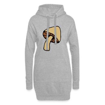 Pilz - Hoodie-Kleid - Grau meliert - Vorne