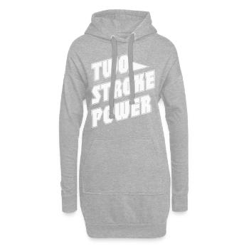 Moto "Puissance deux temps" - Sweat-shirt à capuche long Femme - gris chiné - Devant