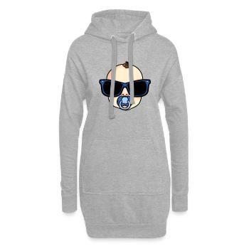 Bébé cool - Sweat-shirt à capuche long Femme - gris chiné - Devant