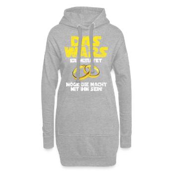 Das Wars Er Heiratet Junggesellenabschied - Hoodie-Kleid - Grau meliert - Vorne