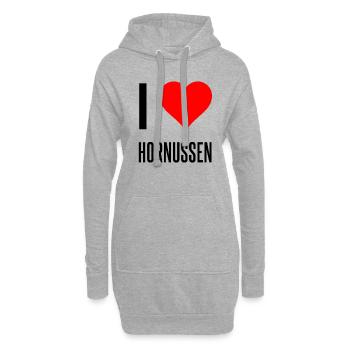 Hornussen Schweizer Tradition - Hoodie-Kleid - Grau meliert - Vorne