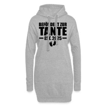 Befördert zur Tante 2025 - Hoodie-Kleid - Grau meliert - Vorne